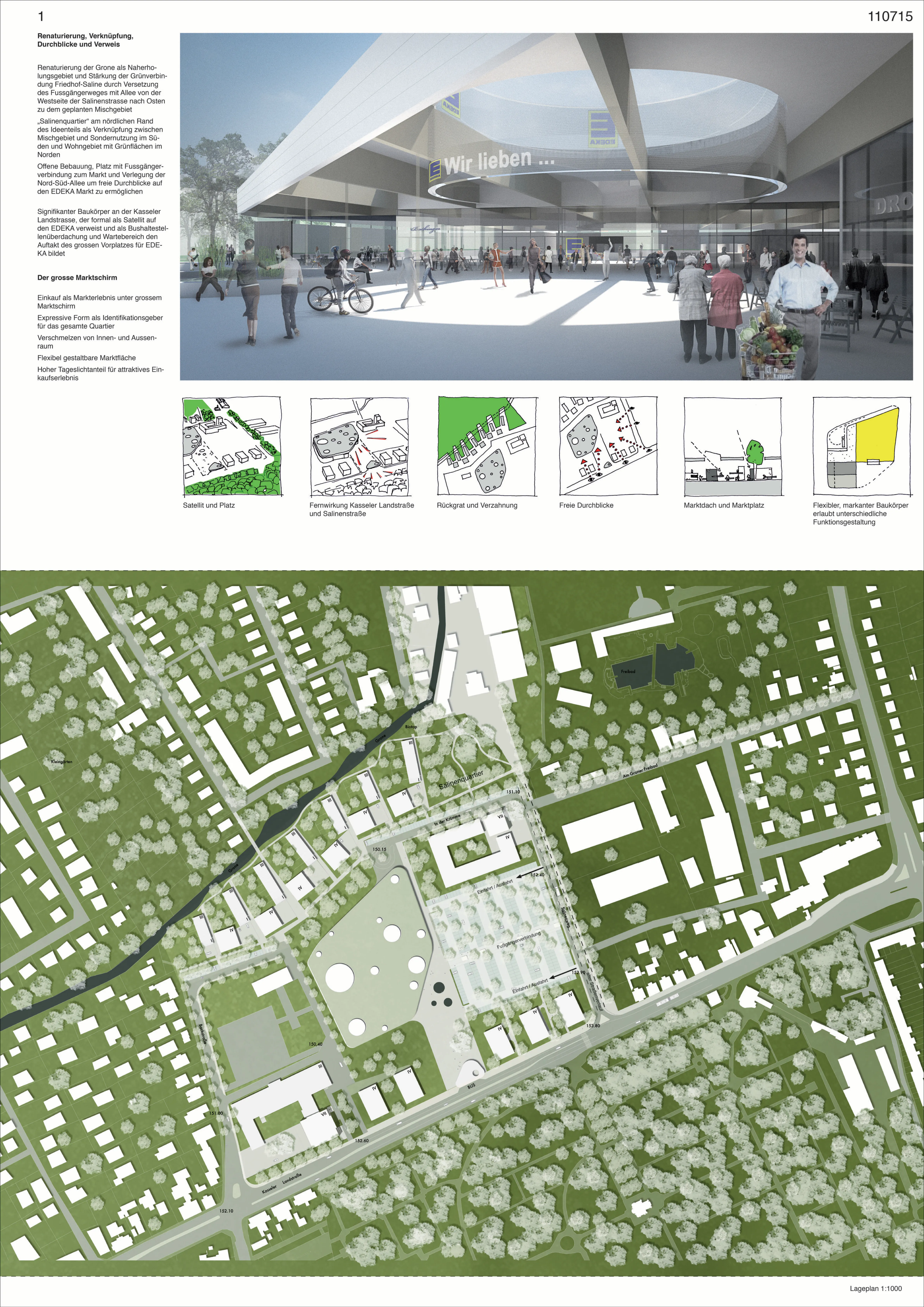 MARKT_GÖ — Wettbewerb Lebensmittelmarkt mit Quartierszentrum · Göttingen-Grone, Bild 1